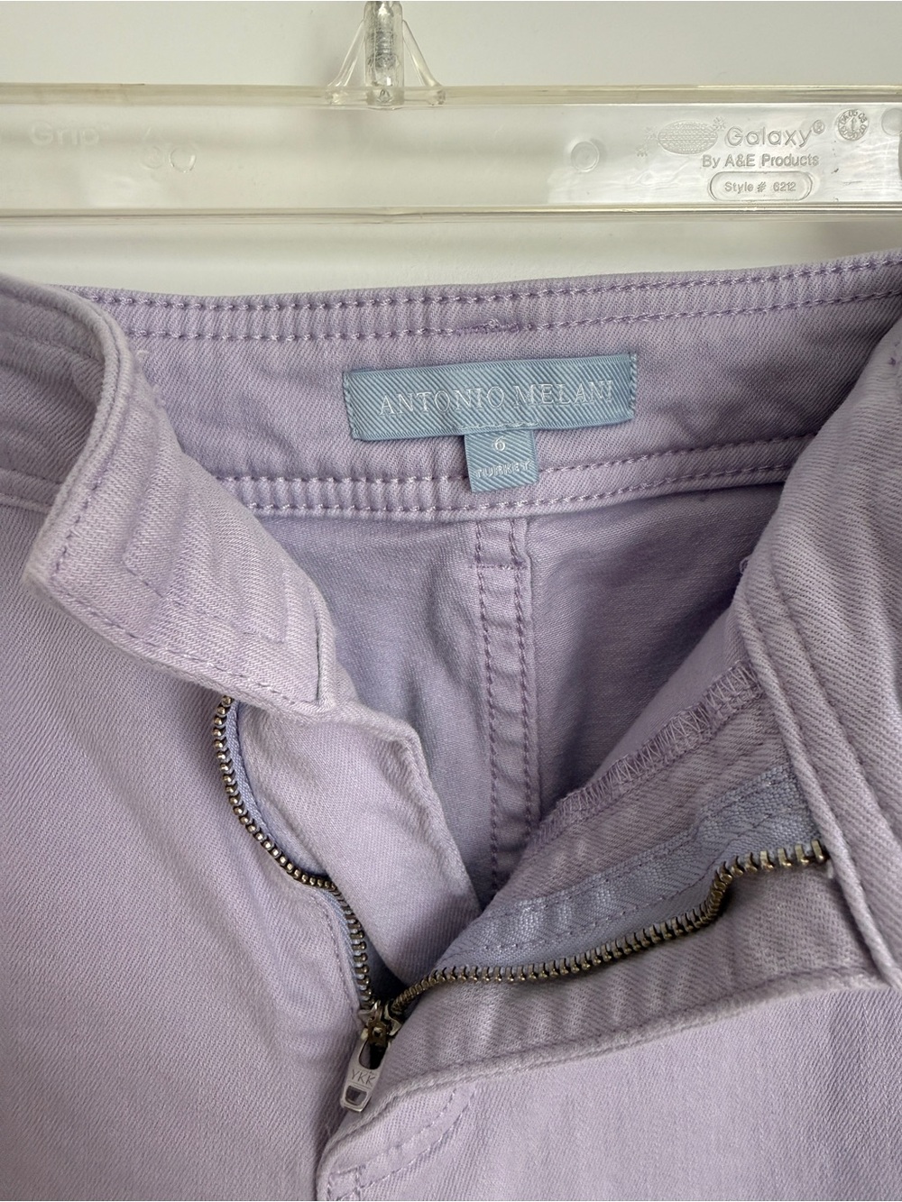 Antonio Melani | Wide Leg Cotton-Linen Blend Pants in Light Lavender - Picture 4 of 5